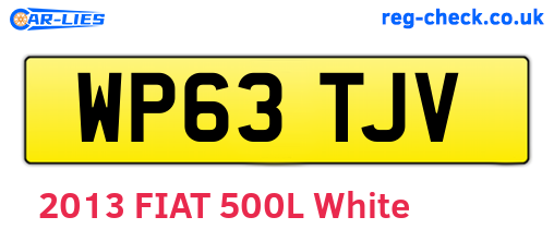 WP63TJV are the vehicle registration plates.