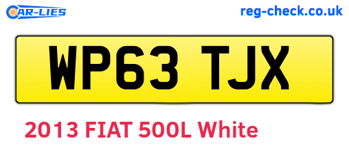 WP63TJX are the vehicle registration plates.