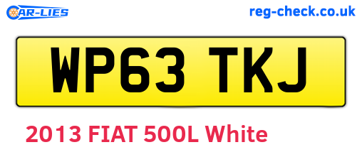WP63TKJ are the vehicle registration plates.
