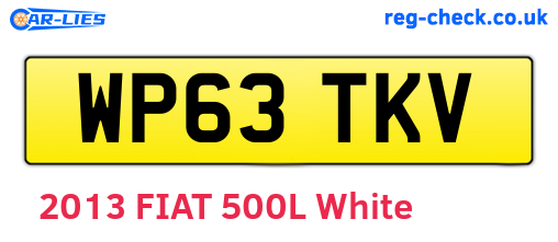 WP63TKV are the vehicle registration plates.