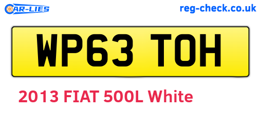 WP63TOH are the vehicle registration plates.