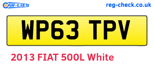 WP63TPV are the vehicle registration plates.