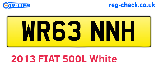 WR63NNH are the vehicle registration plates.