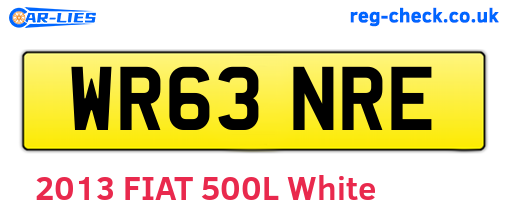 WR63NRE are the vehicle registration plates.