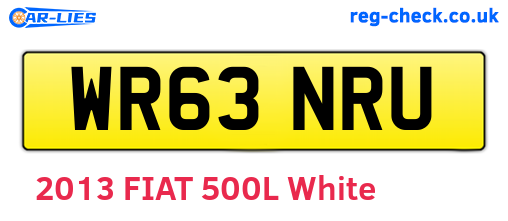 WR63NRU are the vehicle registration plates.
