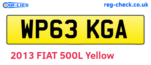 WP63KGA are the vehicle registration plates.