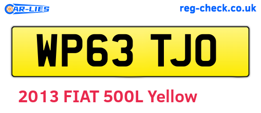 WP63TJO are the vehicle registration plates.