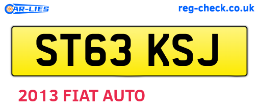 ST63KSJ are the vehicle registration plates.