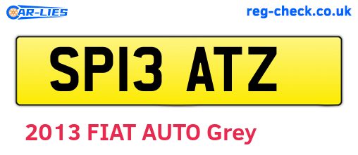 SP13ATZ are the vehicle registration plates.