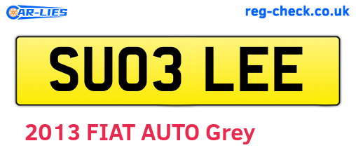 SU03LEE are the vehicle registration plates.