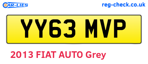 YY63MVP are the vehicle registration plates.
