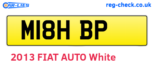 M18HBP are the vehicle registration plates.