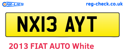 NX13AYT are the vehicle registration plates.