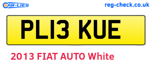 PL13KUE are the vehicle registration plates.
