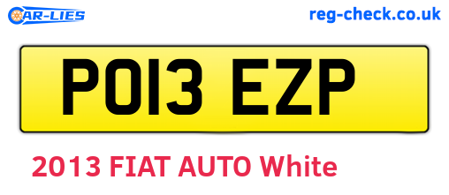 PO13EZP are the vehicle registration plates.