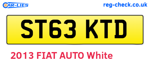 ST63KTD are the vehicle registration plates.
