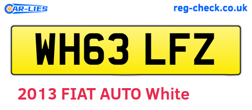 WH63LFZ are the vehicle registration plates.