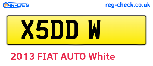 X5DDW are the vehicle registration plates.