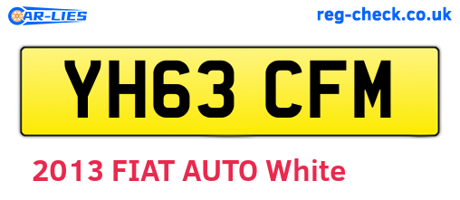 YH63CFM are the vehicle registration plates.