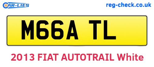 M66ATL are the vehicle registration plates.
