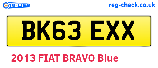 BK63EXX are the vehicle registration plates.