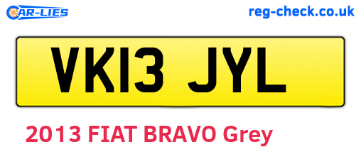 VK13JYL are the vehicle registration plates.