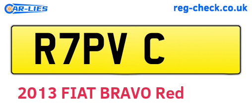R7PVC are the vehicle registration plates.