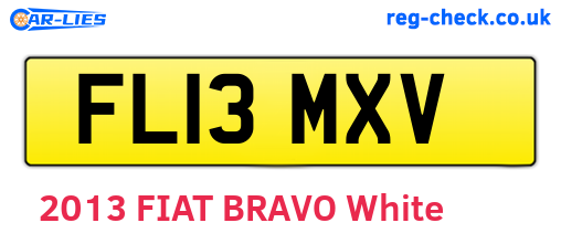 FL13MXV are the vehicle registration plates.