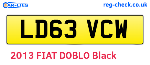 LD63VCW are the vehicle registration plates.