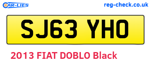 SJ63YHO are the vehicle registration plates.