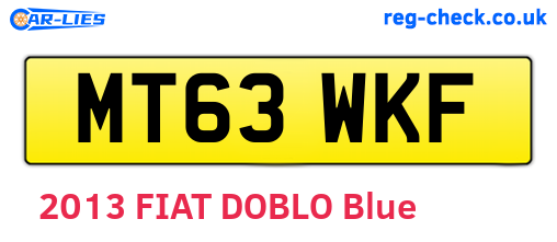 MT63WKF are the vehicle registration plates.