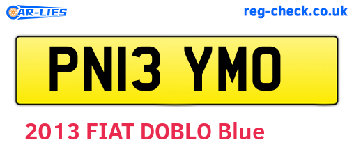 PN13YMO are the vehicle registration plates.