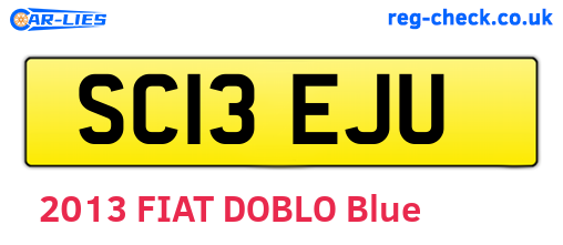 SC13EJU are the vehicle registration plates.