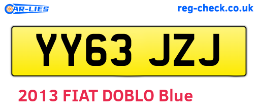 YY63JZJ are the vehicle registration plates.