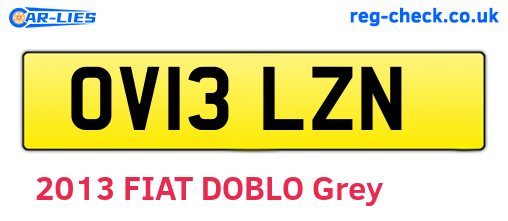 OV13LZN are the vehicle registration plates.