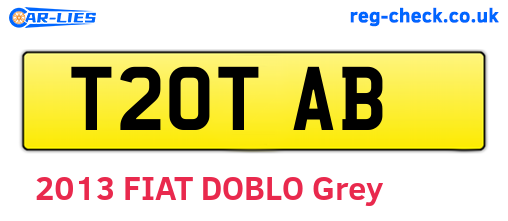 T20TAB are the vehicle registration plates.