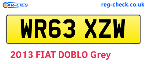WR63XZW are the vehicle registration plates.