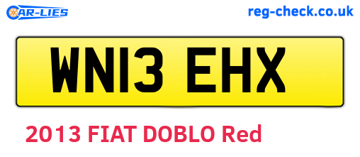 WN13EHX are the vehicle registration plates.