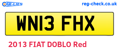 WN13FHX are the vehicle registration plates.