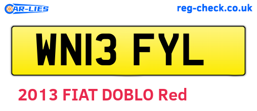 WN13FYL are the vehicle registration plates.