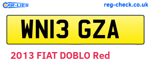 WN13GZA are the vehicle registration plates.