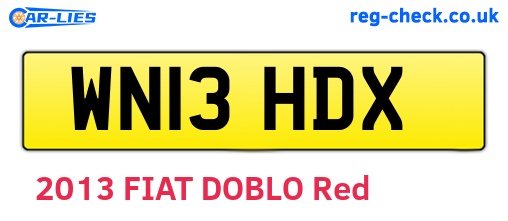 WN13HDX are the vehicle registration plates.