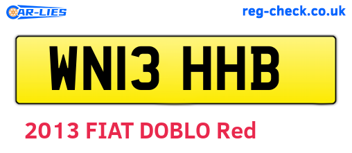 WN13HHB are the vehicle registration plates.