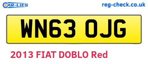 WN63OJG are the vehicle registration plates.