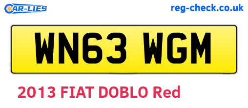 WN63WGM are the vehicle registration plates.