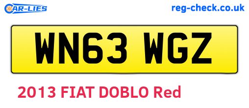 WN63WGZ are the vehicle registration plates.