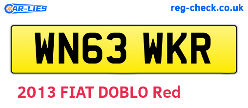 WN63WKR are the vehicle registration plates.