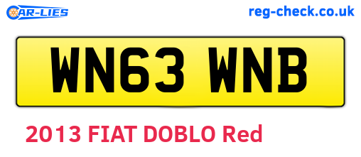WN63WNB are the vehicle registration plates.