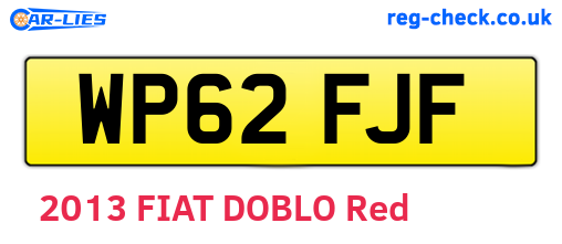 WP62FJF are the vehicle registration plates.