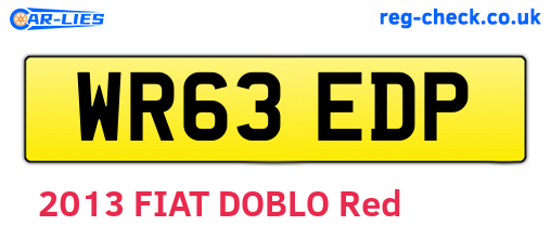 WR63EDP are the vehicle registration plates.